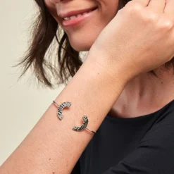 Jonc Harper Argent Blanc-Histoire d'Or Clearance