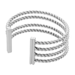 Histoire d'Or Jonc Ouvert Acier Blanc Galaad