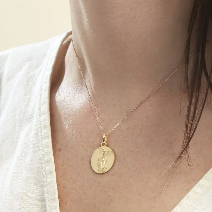 Medaille Or Jaune Saint Michel-Histoire d'Or Sale