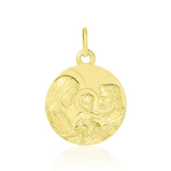 Histoire d'Or Medaille Or Jaune Sainte Famille