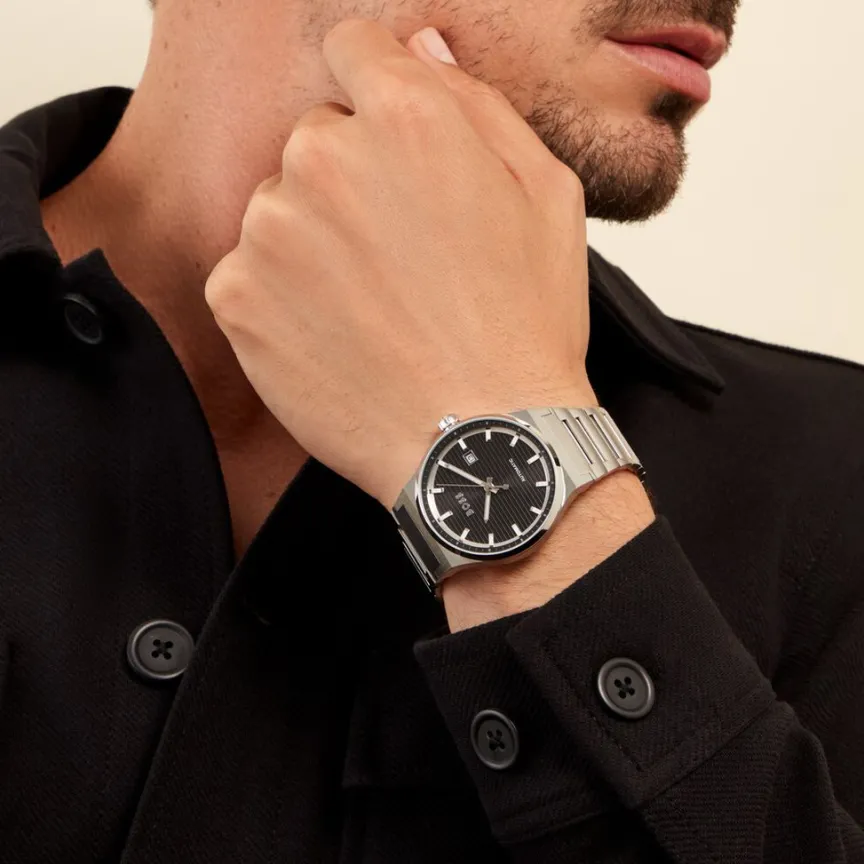 Montre Boss Candor Auto Noir-HUGO BOSS Hot