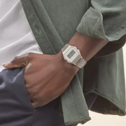 Montre Vintage Edgy Blanc-CASIO COLLECTION Discount