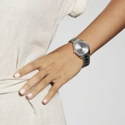 CLUSE Montre Feroce Petite Acier Blanc