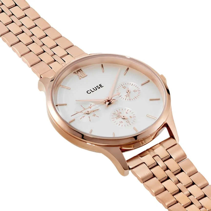 Montre Minuit Multifonction Blanc-CLUSE Hot