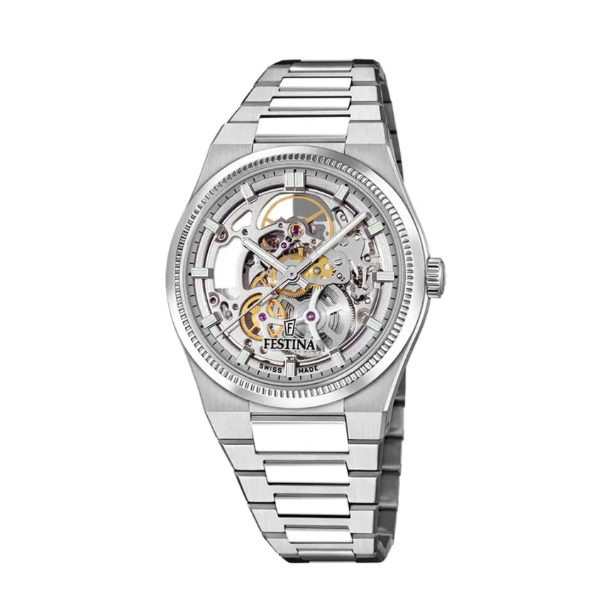 Montre Automatic Squelette 40 Argenté-FESTINA SWISS MADE Best
