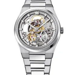 Montre Automatic Squelette 40 Argenté-FESTINA SWISS MADE Best