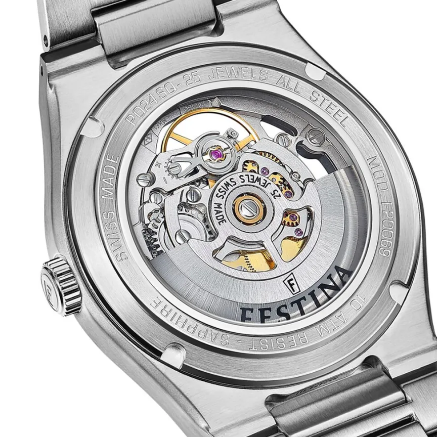 Montre Automatic Squelette 40 Argenté-FESTINA SWISS MADE Best