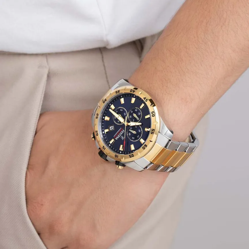 Montre Timeless Chronograph Bleu-FESTINA Outlet