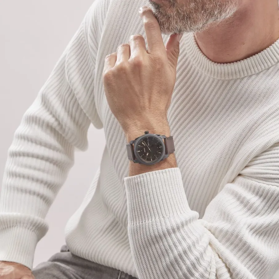 FOSSIL Montre Machine Marron