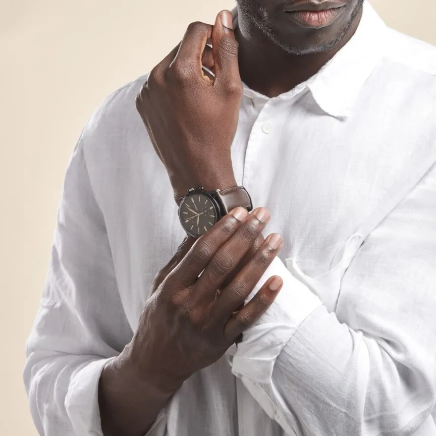 Montre Townsman Chrono Noir-FOSSIL Online