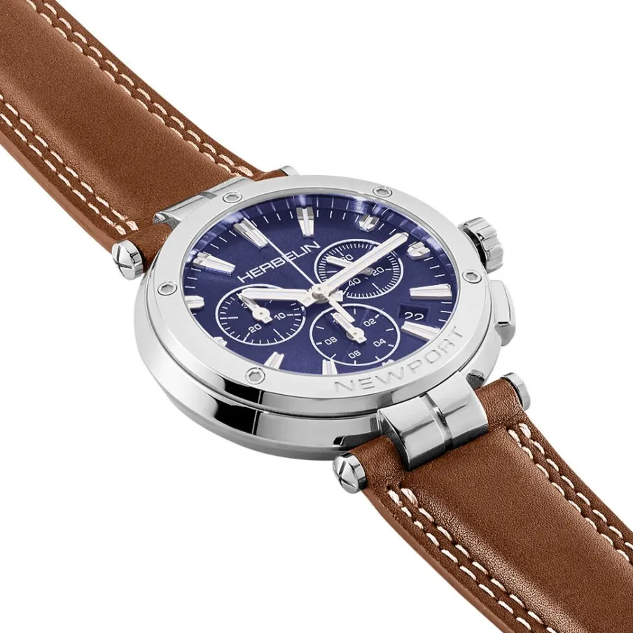 HERBELIN Montre Newport Chrono Bleu