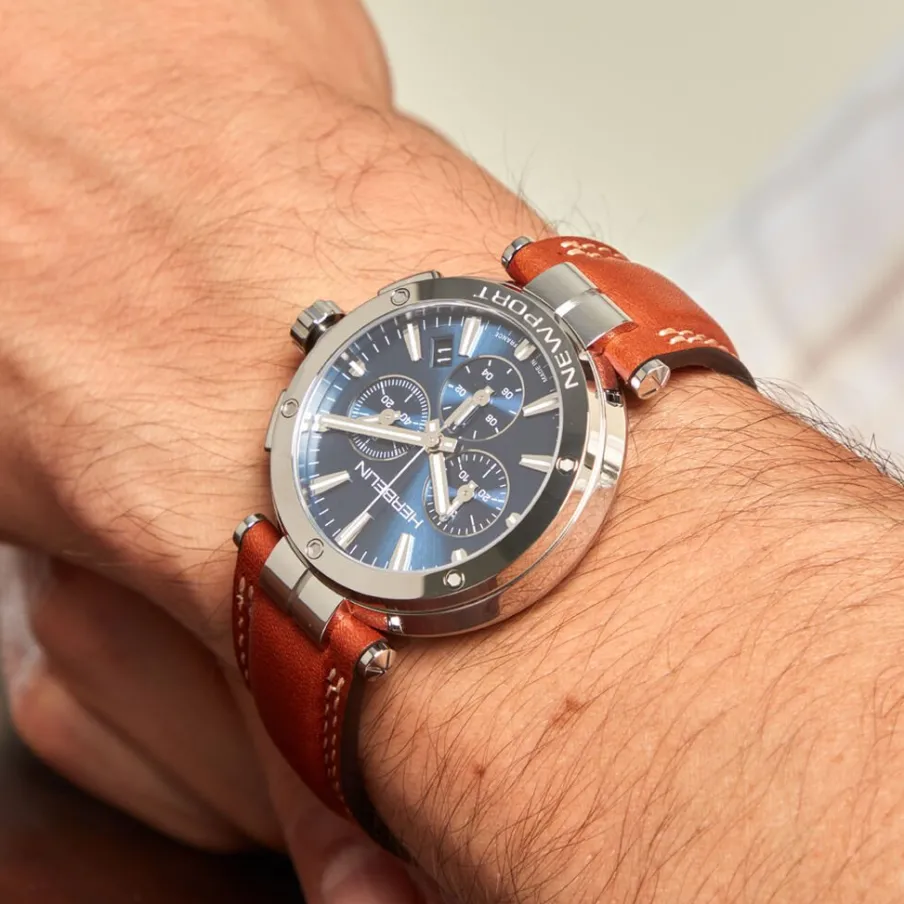 HERBELIN Montre Newport Chrono Bleu