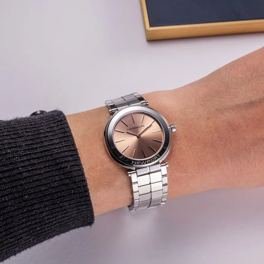 Montre Newport Slim Rose-HERBELIN Outlet