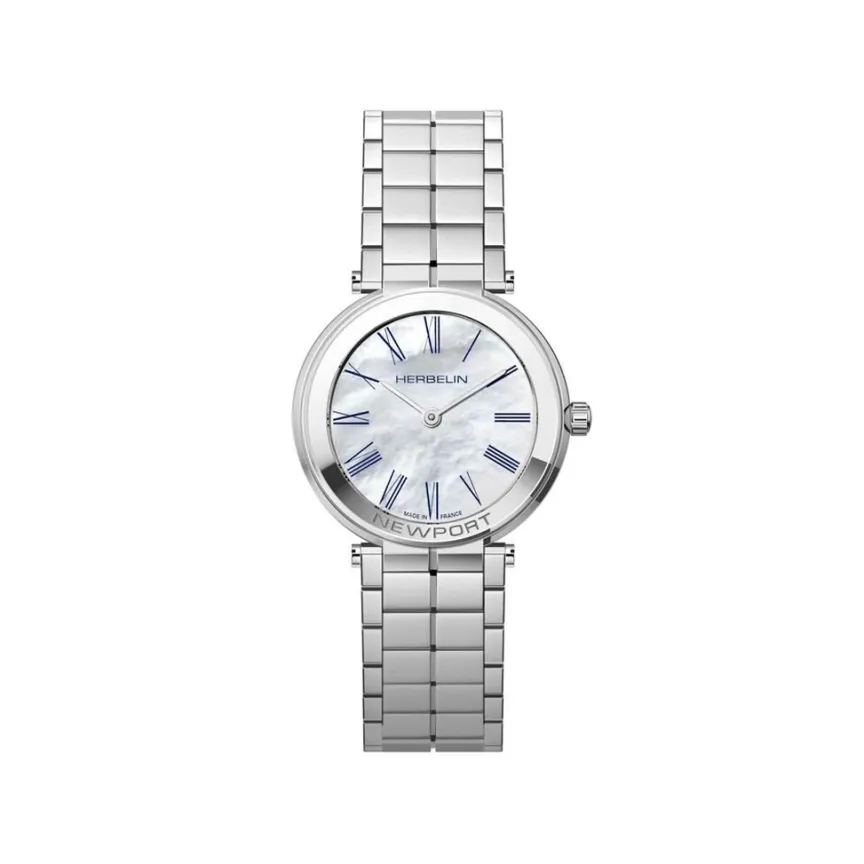 Montre Newport Slim Nacre Blanche-HERBELIN Sale
