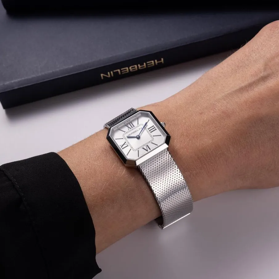 HERBELIN Montre Octogone Argenté