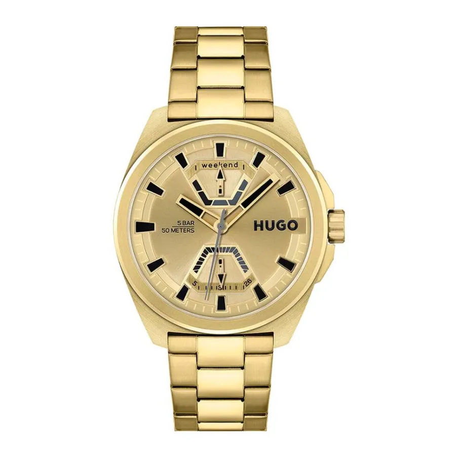 HUGO Montre Expose Doré
