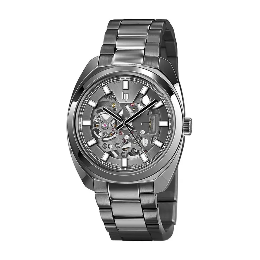 Montre General De Gaulle Auto Squelette Gris-LIP Sale