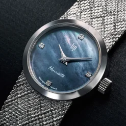 LIP Montre Henriette Diamant Nacre Noire