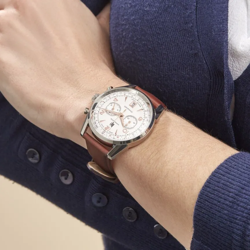 Montre Himalaya Chrono Argenté-LIP Discount