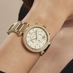 Montre Parker Chrono Champagne-MICHAEL KORS Sale