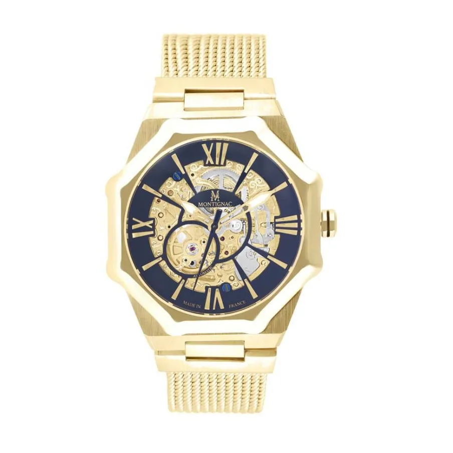 MONTIGNAC Montre Octogon Automatique Noir