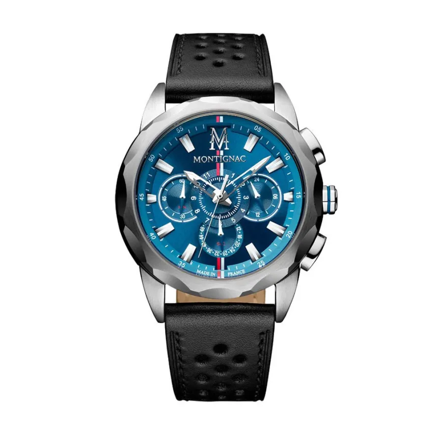 Montre Round Multifonction Bleu-MONTIGNAC Hot