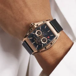 Montre Tonneau Bleu-MONTIGNAC Sale