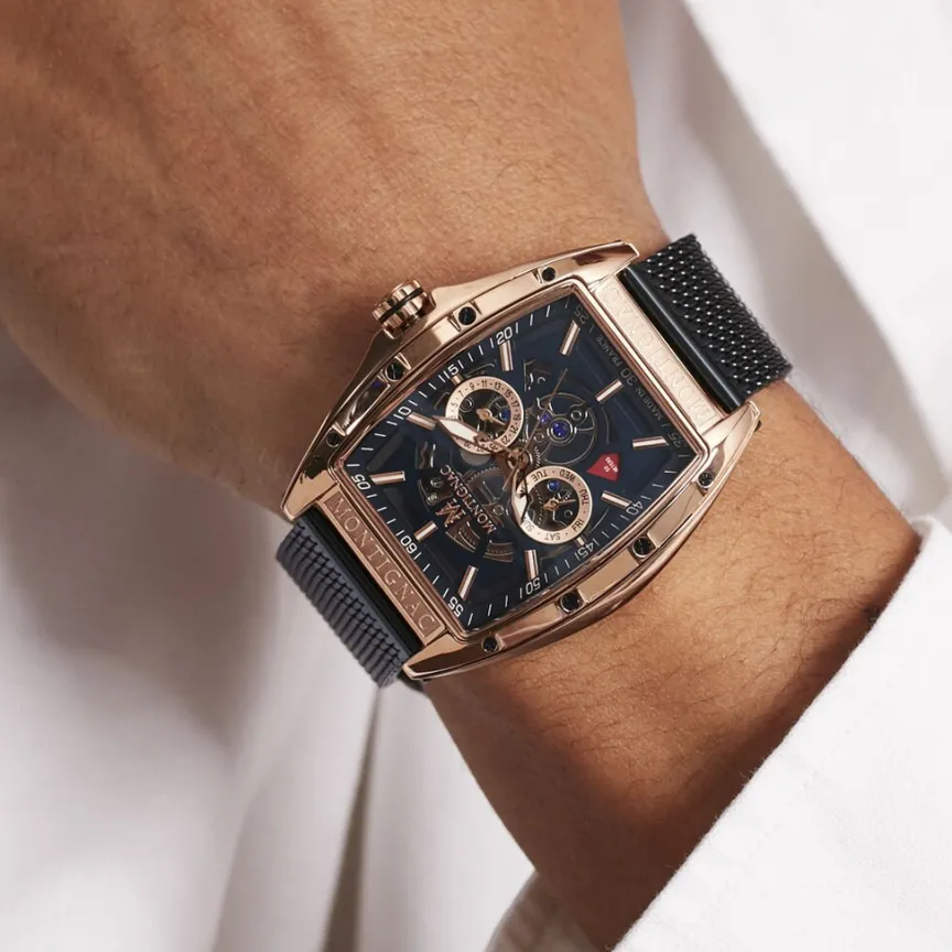 Montre Tonneau Bleu-MONTIGNAC Sale