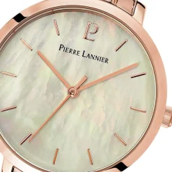 Montre Aura Acier Doré Rose-PIERRE LANNIER New