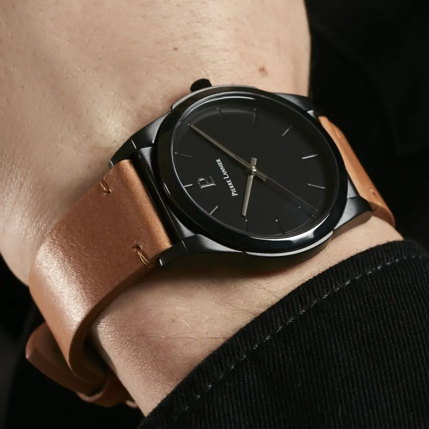 Montre Candide Noir-PIERRE LANNIER New