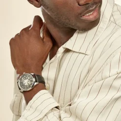 Montre Collection Automatique 44 Acier Argenté-PIERRE LANNIER Online