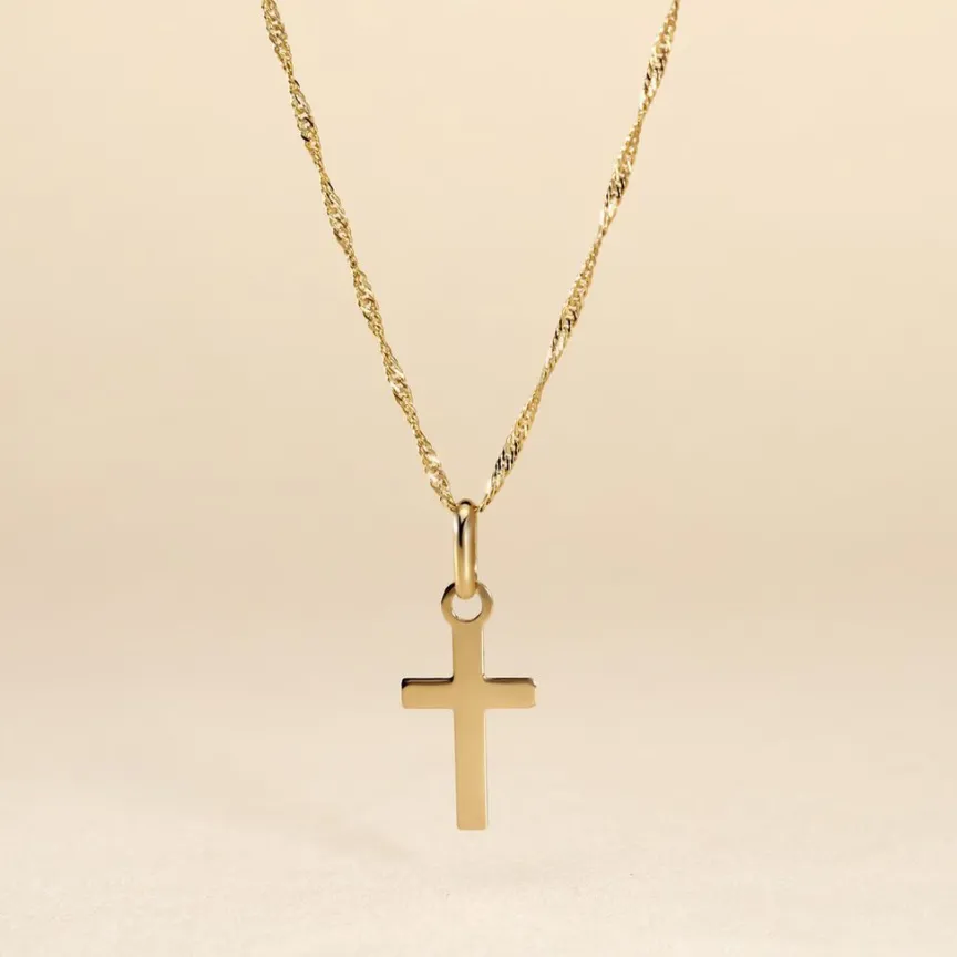 Pendentif Alyssa Croix Or Jaune-Histoire d'Or Discount