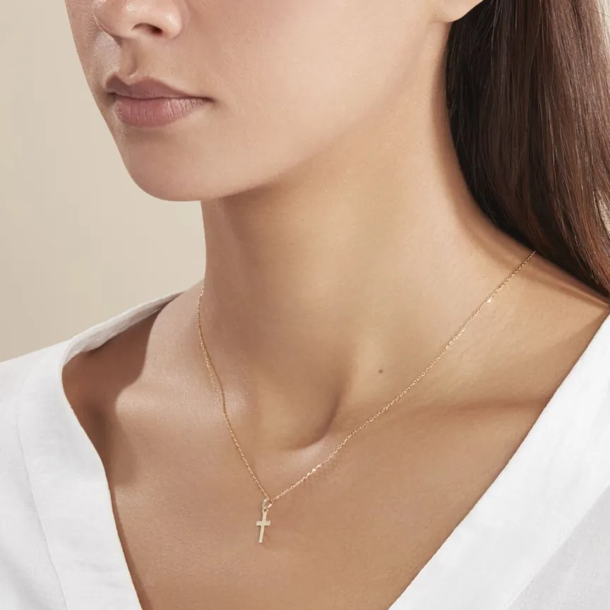 Pendentif Alyssa Croix Or Jaune-Histoire d'Or Discount
