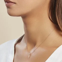 Histoire d'Or Pendentif Alyssa Croix Or Rose