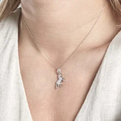 Histoire d'Or Pendentif Amelot Argent Blanc Oxyde De Zirconium