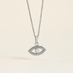 Pendentif Amelot Argent Blanc Oxyde De Zirconium-Histoire d'Or