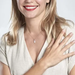 Pendentif Amelot Argent Blanc Oxyde De Zirconium-Histoire d'Or Clearance