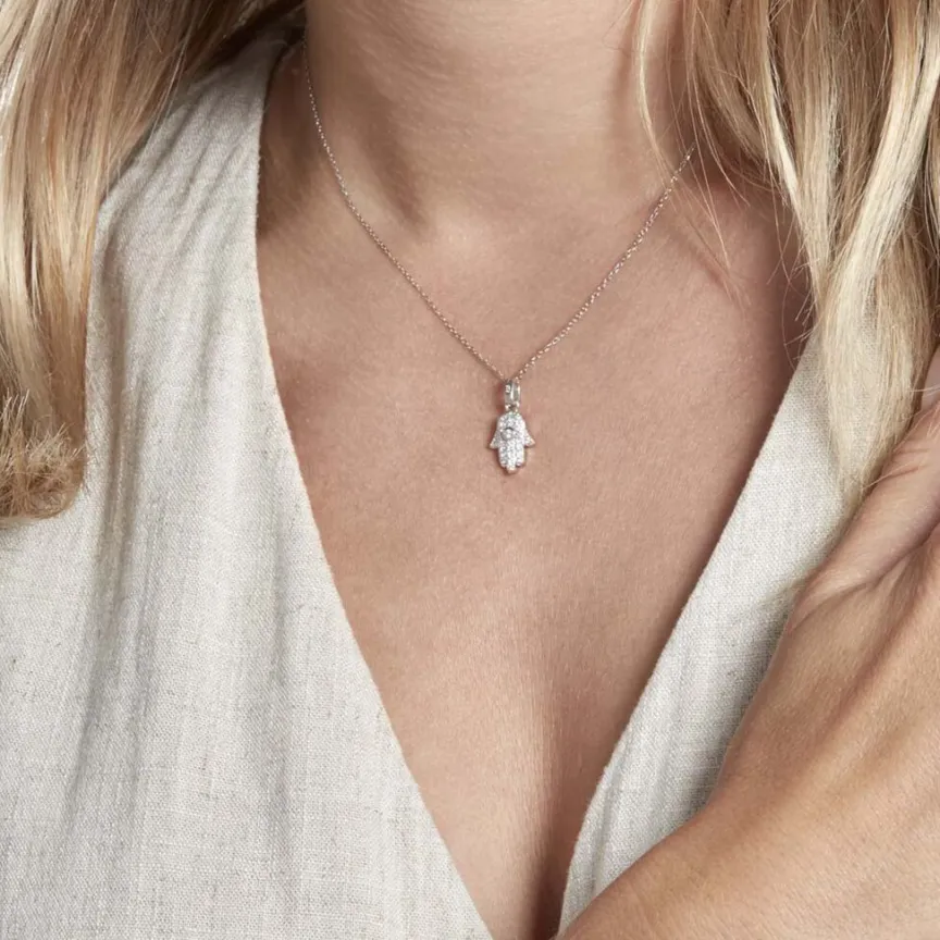 Pendentif Amelot Argent Blanc Oxyde De Zirconium-Histoire d'Or Clearance