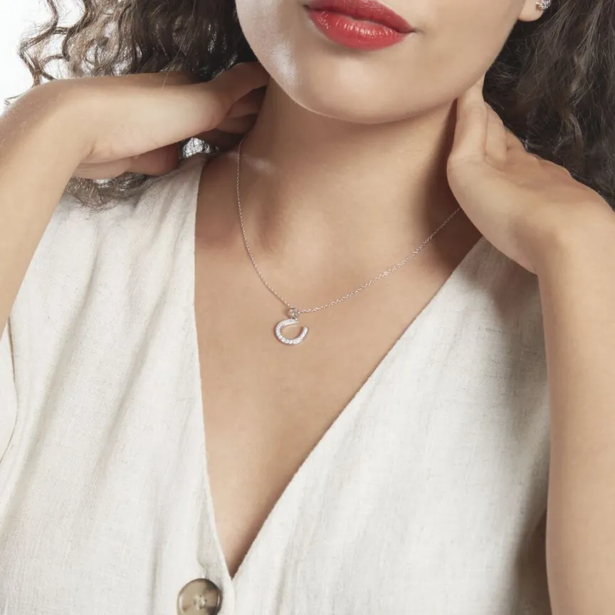 Pendentif Amelot Argent Blanc Oxyde De Zirconium-Histoire d'Or