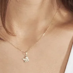 Histoire d'Or Pendentif Ange Penseur Or Jaune