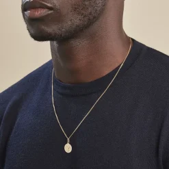 Histoire d'Or Pendentif Ange Rond Cisele