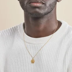 Pendentif Ange Rond Effet Diamante Or Jaune-Histoire d'Or Outlet