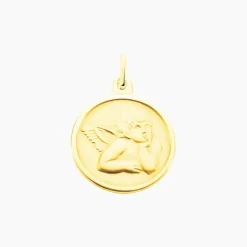 Pendentif Ange Rond Mat Or Jaune-Histoire d'Or Sale