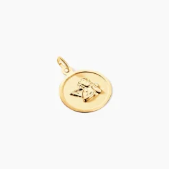 Histoire d'Or Pendentif Ange Rond Or Jaune