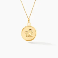 Histoire d'Or Pendentif Ange Rond Or Jaune