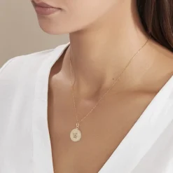 Histoire d'Or Pendentif Ange Rond Or Jaune