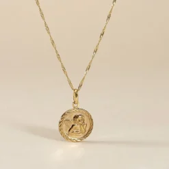 Pendentif Ange Rond Sable Or Jaune-Histoire d'Or Outlet