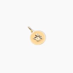 Pendentif Ange Rond Satine Or Jaune-Histoire d'Or Hot