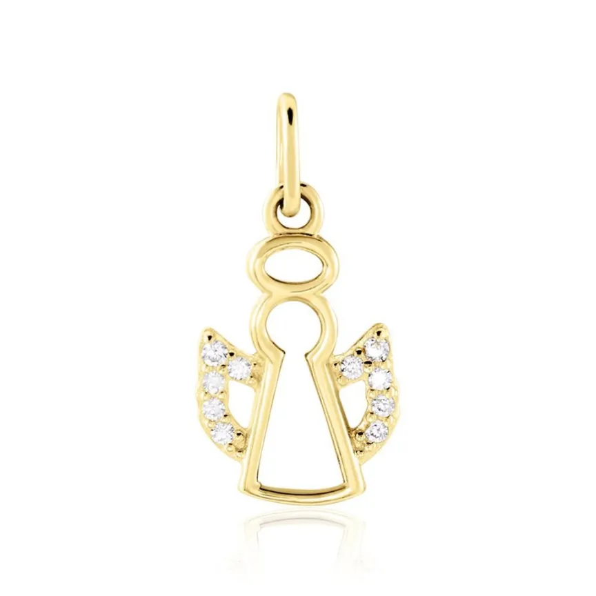 Pendentif Angel32 Or Jaune Oxyde De Zirconium-Histoire d'Or Best