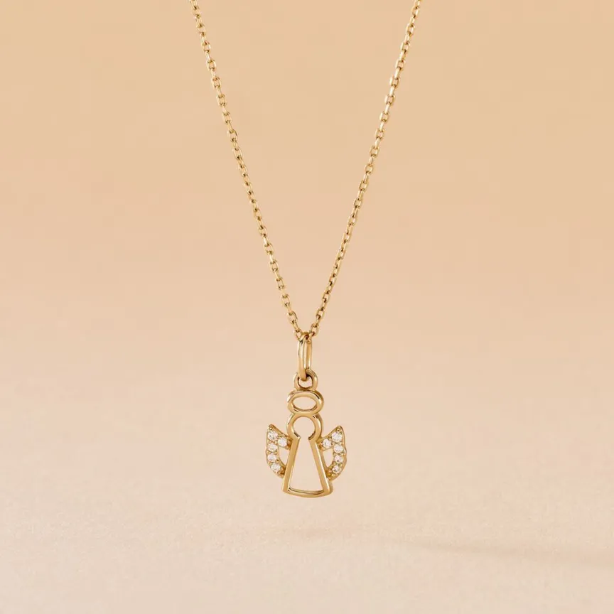Pendentif Angel32 Or Jaune Oxyde De Zirconium-Histoire d'Or Best